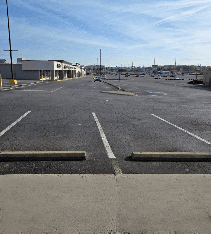 Spacious free parking lot in front of Nashville Neck and Back chiropractic office.