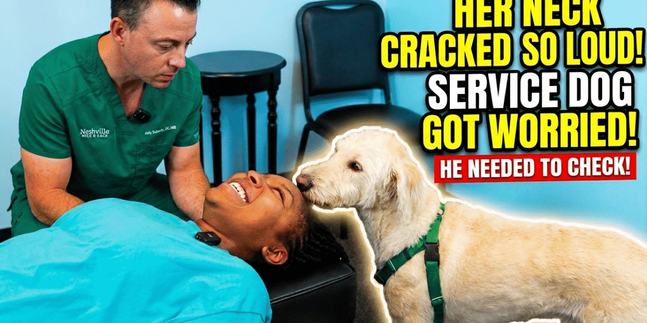 Loudest Neck Crack Ever Makes Service Dog Rush To Help!